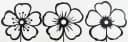 Posiwio Gartenstecker 3er Set Blumen Schwarz Metall Bild 3