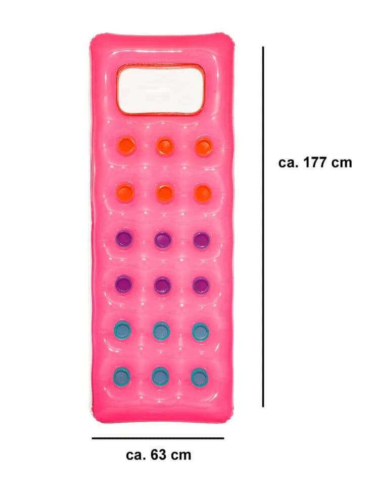 Bestway Fashion Lounge Badeinsel Luftmatratze mit Sichtfenster Pink