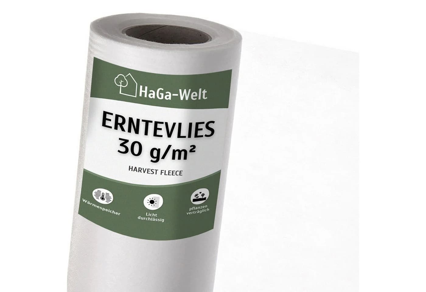 HaGa Bodenschutzvlies 30g/m² 1,6m UV-beständig Weiß - Bild 2