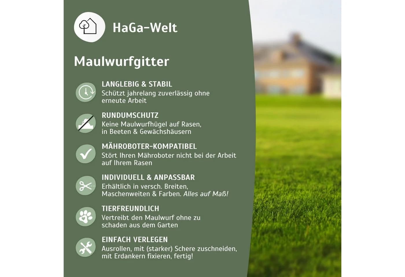 HaGa Maulwurfgitter Premium 1m UV-beständig - Bild 4