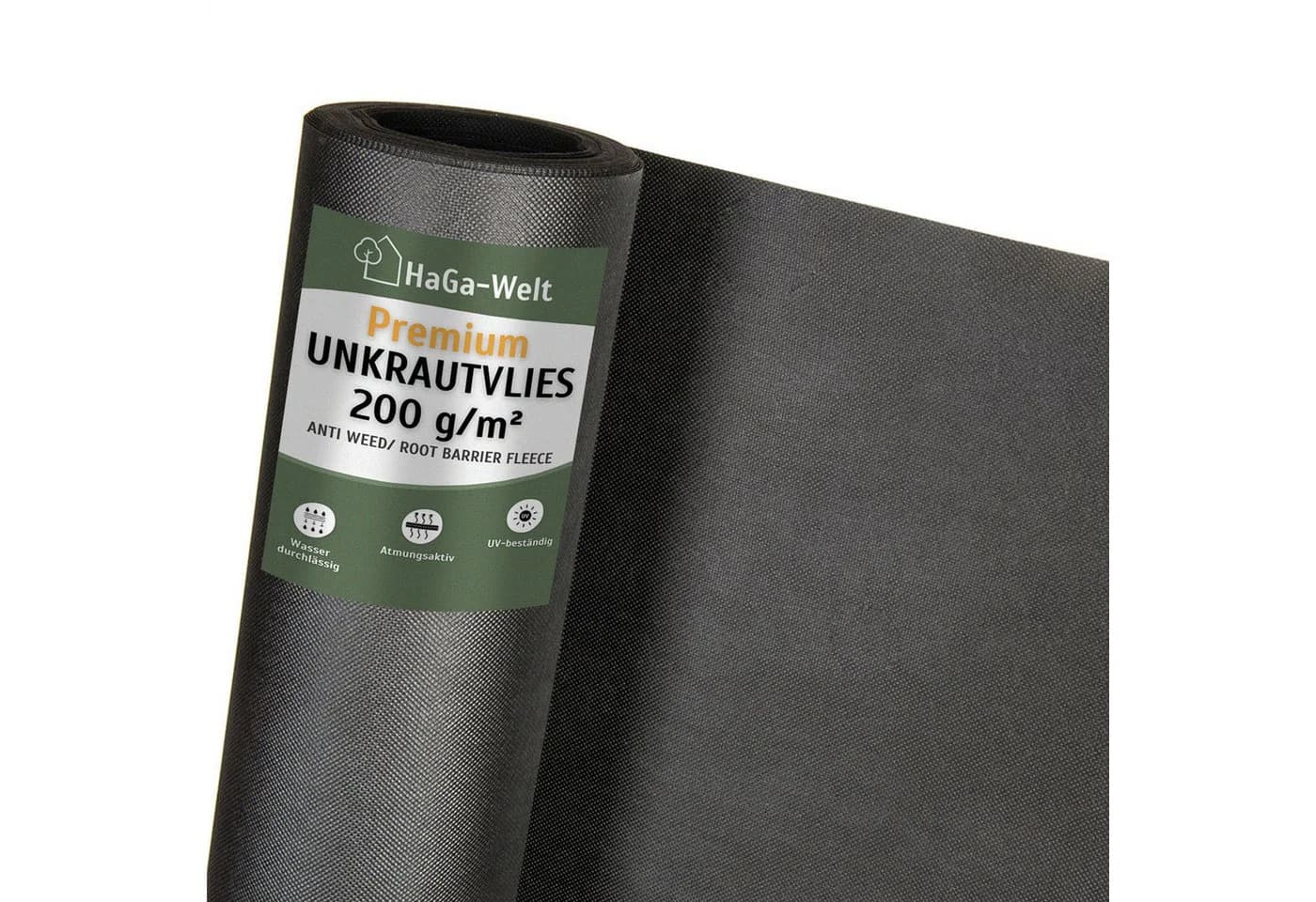HaGa Unkrautvlies 200g/m² UV-Stabilisiert Gartenvlies Meterware - Bild 2
