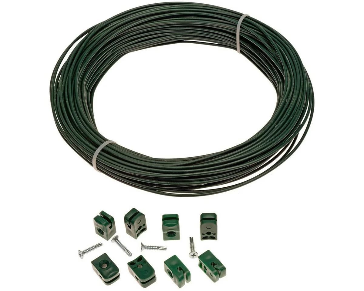 HaGa Spanndraht 3mm x 10m Gartendraht für Maschendrahtzaun Grün - Bild 3