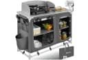 tectake Campingküche Luxus mit Aluminiumgestell und 4 Fächern Grau Bild 3