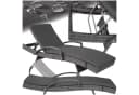 tectake Gartenliege Rattan Océane Grau Verstellbar Bild 3