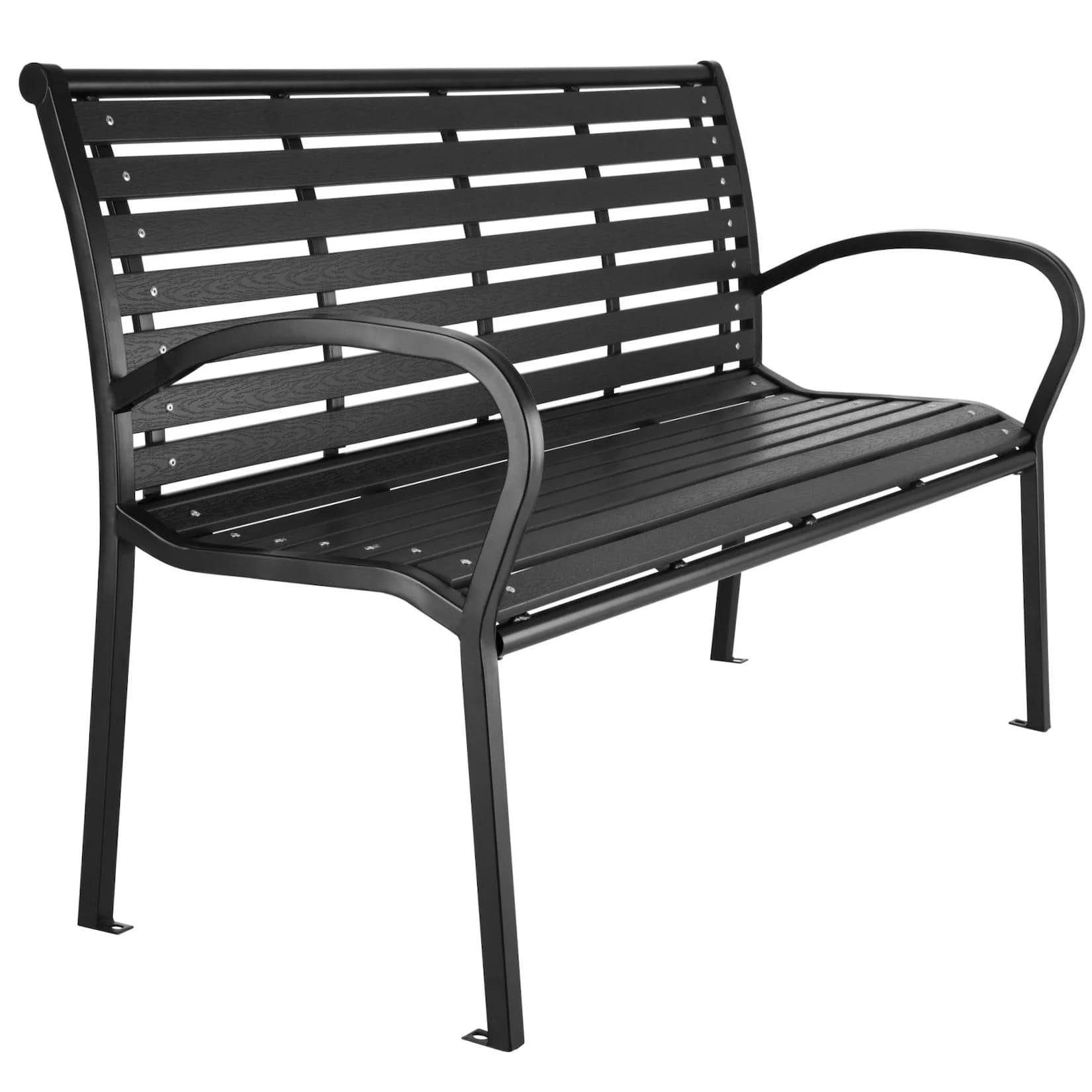 tectake Gartenbank Pino 3-Sitzer mit Stahlgestell