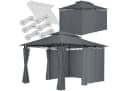 tectake® Gartenpavillon 4 x 3 m Doppeldachsystem Bild 3
