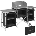 tectake Campingtisch XXL mit Aluminiumgestell und 5 Fächern Bild 1