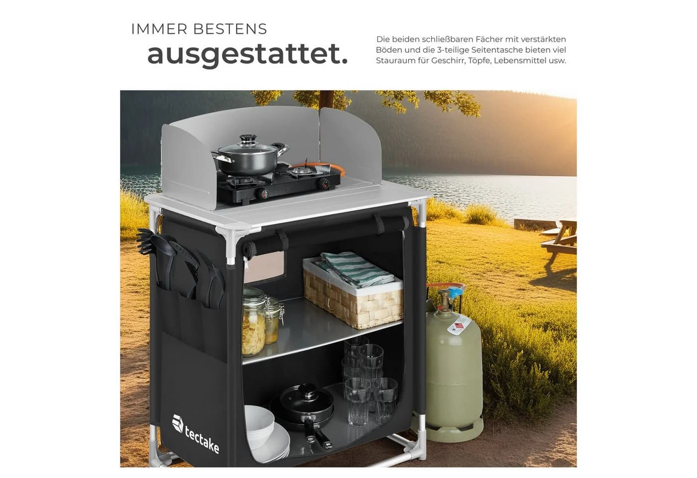 Robuste Campingküche mit hitzebeständiger Arbeitsplatte - Bild 5