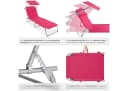 TECTAKE Gartenliege Chloé Rosa mit Sonnendach und verstellbarer Lehne Bild 5