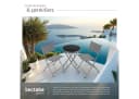 tectake Bistro-Set 3-tlg. Grau Stahl Klappbar mit Glasplatte Bild 5