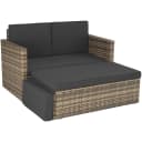 tectake Loungeset Rattan Lounge Korfu UV-beständig mit Kissen Bild 1