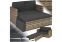 tectake Loungeset Rattan Lounge Korfu UV-beständig mit Kissen Bild 3