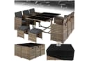 TECTAKE Rattan-Sitzgruppe Malaga 12-tlg. Beige/Braun Poly Rattan Bild 3