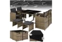 tectake Rattan-Sitzgruppe Bilbao 9-tlg. Natur Poly Rattan Bild 3
