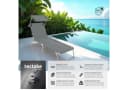 tectake Gartenliege Grau mit Sonnendach & Verstellbarer Lehne Bild 2