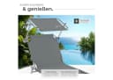 tectake Gartenliege Grau mit Sonnendach & Verstellbarer Lehne Bild 5