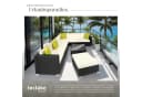 TECTAKE Loungeset Marbella 8-tlg. Schwarz mit Glasplatte & Kissen Bild 5