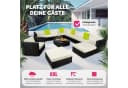 TECTAKE Loungeset Las Vegas 12-tlg. Schwarz Poly Rattan Aluminium Bild 5