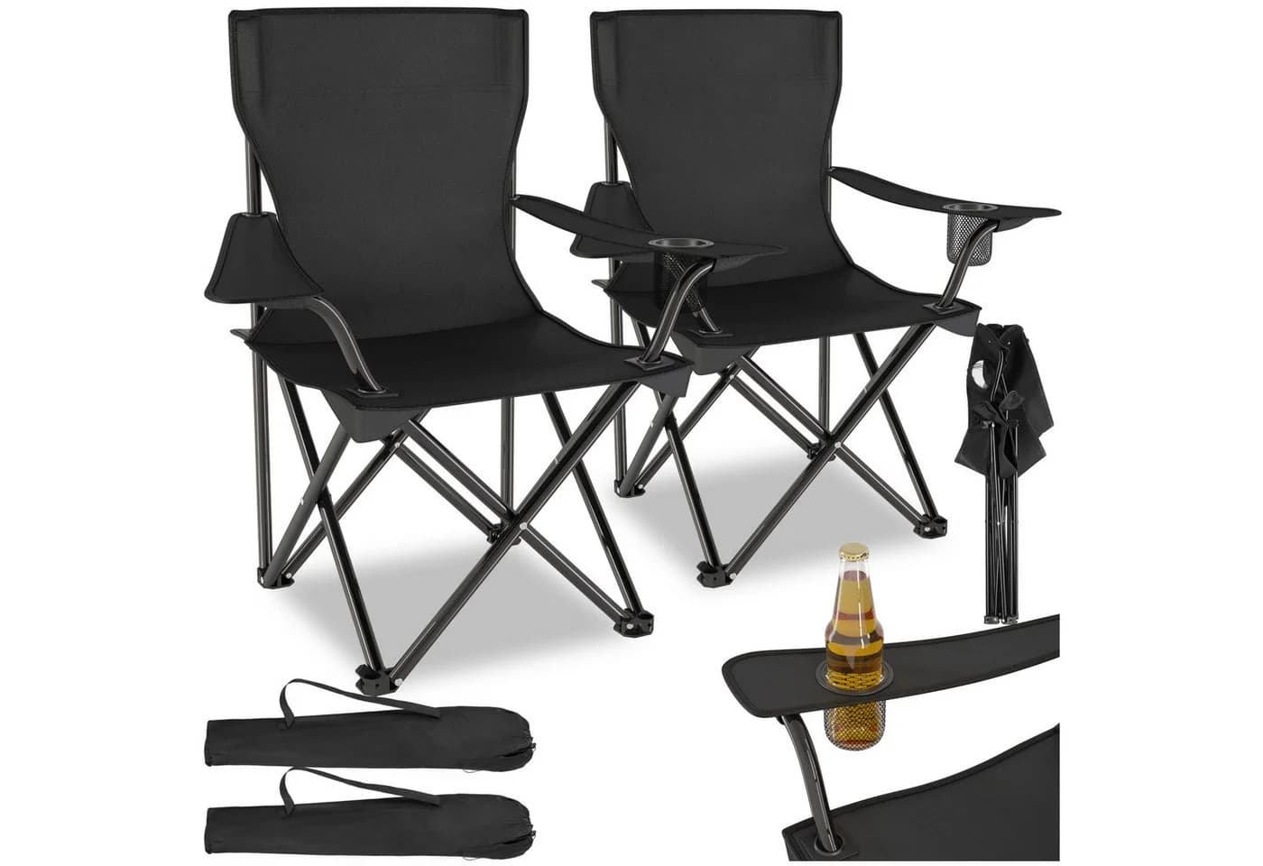 TecTake Campingstuhl faltbar geringes Gewicht 80x48x84,5 cm - Bild 2