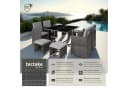 tectake Sitzgruppe Rattan 9-tlg. Grau mit Kissen Bild 2