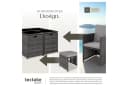 tectake Sitzgruppe Rattan 9-tlg. Grau mit Kissen Bild 5
