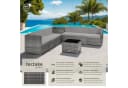 tectake Loungeset Rattan Lounge Verona Grau 9-tlg. mit Aufbewahrungsbox Bild 2