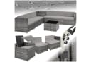 tectake Loungeset Rattan Lounge Verona Grau 9-tlg. mit Aufbewahrungsbox Bild 3