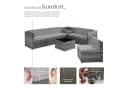 tectake Loungeset Rattan Lounge Verona Grau 9-tlg. mit Aufbewahrungsbox Bild 4