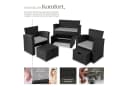 TECTAKE Sitzgruppe Rattan 6-tlg. Schwarz/Grau Poly Rattan Bild 4