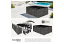 TECTAKE Sitzgruppe Rattan 12-tlg. Grau Poly Rattan Würfelsystem Bild 5