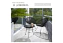 tectake Essgruppe Santana 3-tlg. Schwarz Polyethylen Stahl Bild 5