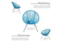 TecTake 2 Gartenstühle Santana Retro-Design UV-beständig Bild 4