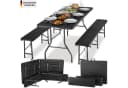 tectake Campingtisch Vani 3-tlg. Klappgarnitur mit Rattanoptik Bild 3
