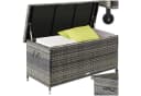 tectake Gartenbox Auflagenbox 270L Grau Polyrattan mit Rollen Bild 3