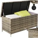 tectake Gartenbox Kiruna 270L mit Rattangeflecht und Rollen Bild 1