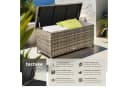 tectake Gartenbox Kiruna 270L mit Rattangeflecht und Rollen Bild 2