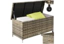 tectake Gartenbox Kiruna 270L mit Rattangeflecht und Rollen Bild 3