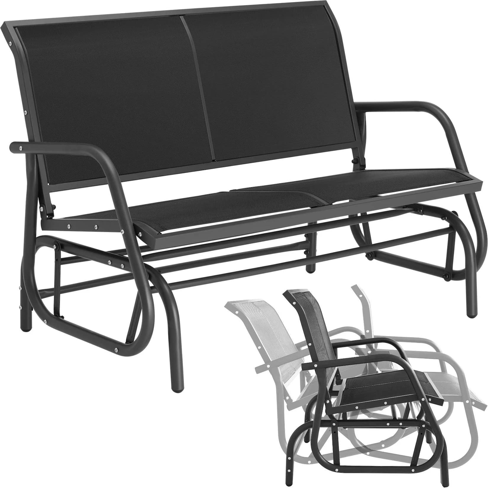 tectake Gartenbank Schaukelbank 2-Sitzer Greta
