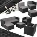 tectake Rattan Lounge für 5 bis 6 Personen UV-beständig variabel aufstellbar Bild 1