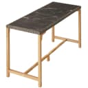 tectake Gartentisch Rattan Bartisch Natur Aluminium Bild 1