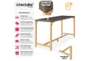 tectake Gartentisch Rattan Bartisch Natur Aluminium Bild 2