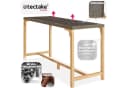 tectake Gartentisch Rattan Bartisch Natur Aluminium Bild 4