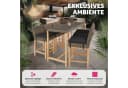 tectake Gartentisch Rattan Bartisch Natur Aluminium Bild 5
