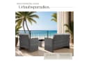 tectake Loungeset Rattan 5-tlg. Grau UV-beständig mit Kissen Bild 5