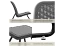 tectake Sitzgruppe Modica 3-tlg. Rattanoptik Grau Stahl Bild 5