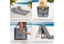 tectake Gartenliege Mina 2er Set Grau/Blau Klappbar Bild 5