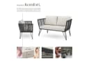 TECTAKE Garten-Loungesofa Sundo Poly Rattan Grau Modern Bild 4