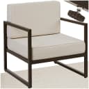 tectake Gartenstuhl Comosa Braun/Beige mit dicken Polstern Bild 1