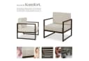 tectake Gartenstuhl Comosa Braun/Beige mit dicken Polstern Bild 4