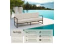 tectake Garten-Loungesofa 3-Sitzer Beige/Braun Pulverbeschichtetes Stahlgestell Bild 2